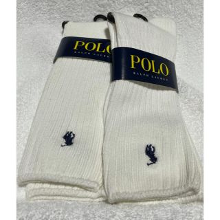 ポロラルフローレン(POLO RALPH LAUREN)のPOLO ポロ　ラルフローレン　メンズ靴下　白　2足セット(ソックス)