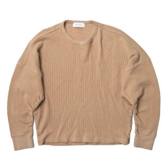 アダムエロぺ(Adam et Rope')のADAM ET ROPE アダムエロペ 18SS 日本製 タックフォルムサーマルプルオーバー GAM-0832 フリー ベージュ カットソー トップス【中古】【ADAM ET ROPE】(カットソー(長袖/七分))