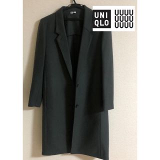 ユニクロ(UNIQLO)のUNIQLO U チェスターコート　ダークグリーン　Mサイズ　ユニクロユー (チェスターコート)