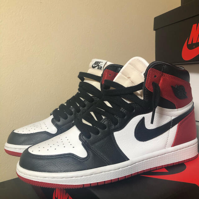 NIKE AIRJORDAN1 SATIN blacktoe wmns26cm