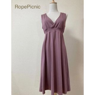 ロペピクニック(Rope' Picnic)のロペピクニック ワンピース サイズ38 M レディース美品 パープル(ロングワンピース/マキシワンピース)