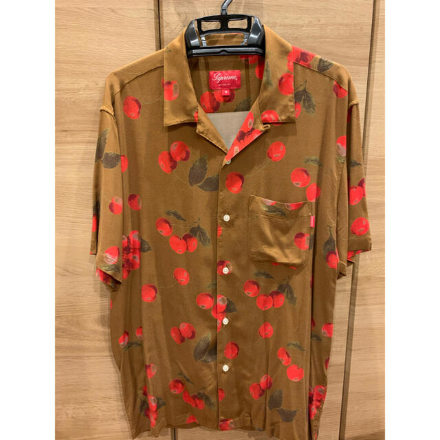 ブラウンM Supreme Cherry Rayon S/S Shirt