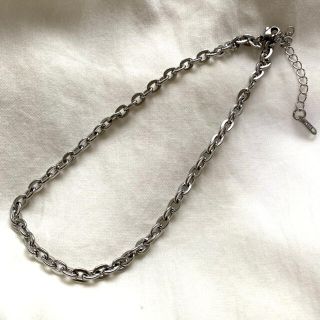 ステンレス ネックレス チョーカー シルバー オーバル ブレスレットzara(ネックレス)