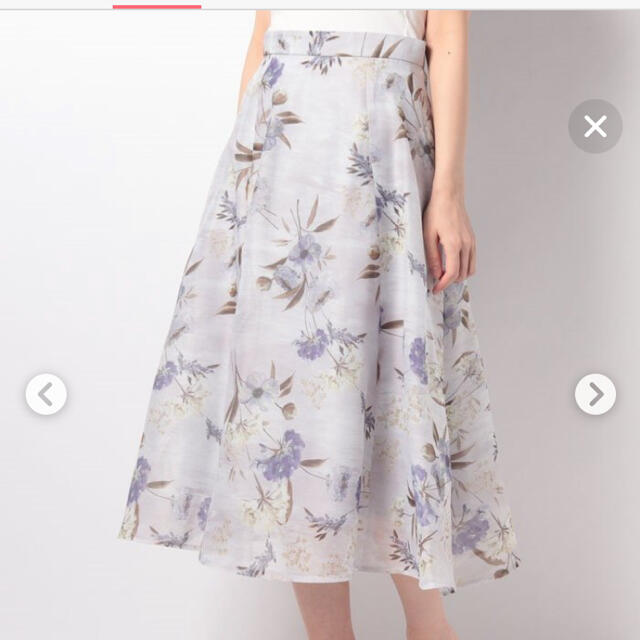 Rirandture(リランドチュール)の♡リランドチュール　シアーフラワープリントスカート レディースのスカート(ひざ丈スカート)の商品写真