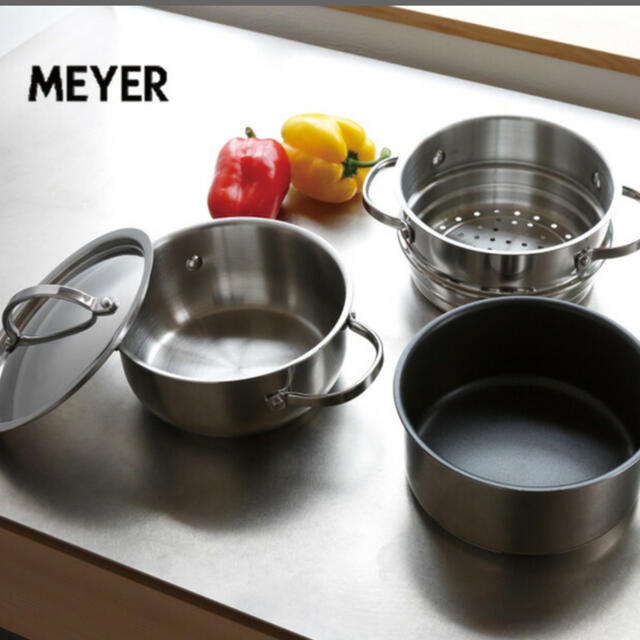 MEYER(マイヤー)の【MEYER 】マイヤー18cm ナイス ４ピースセット インテリア/住まい/日用品のキッチン/食器(鍋/フライパン)の商品写真