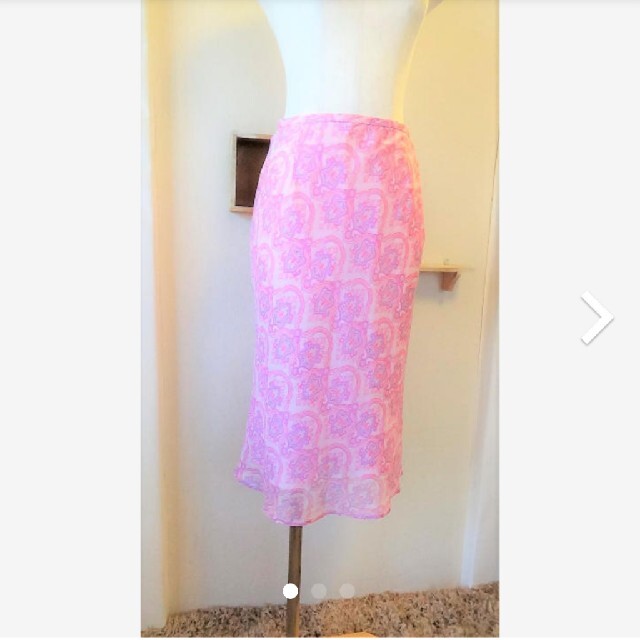 ef-de(エフデ)のエフデ 上品 シフォン スカート ピンク フェミニン レディースのスカート(ひざ丈スカート)の商品写真