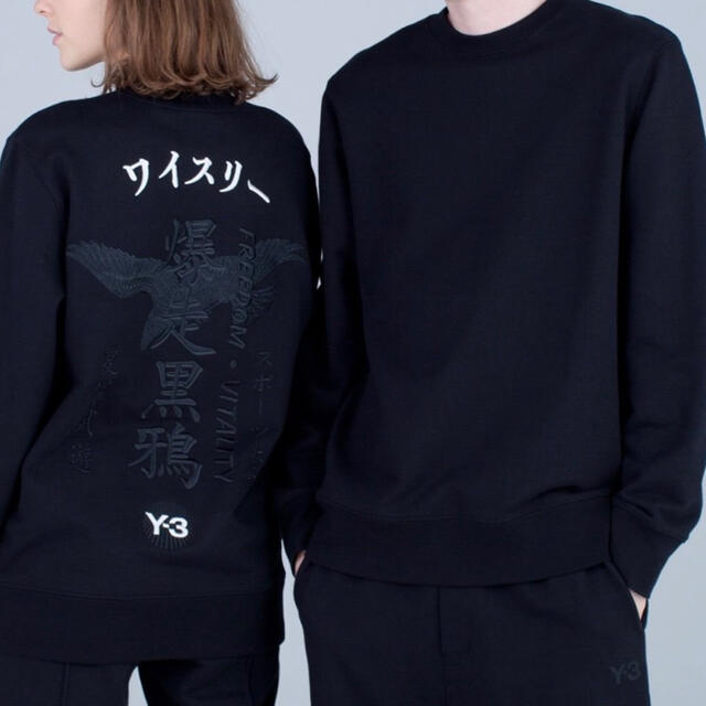 トップスY-3 暴走黒鴉　U CRFT GRAPHIC CREW SWEATSHIRT