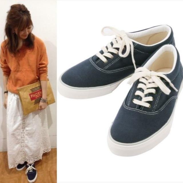 Ungrid(アングリッド)の新品 Ungrid×Kedsコラボ 裏毛スニーカー ネイビー23cm レディースの靴/シューズ(スニーカー)の商品写真