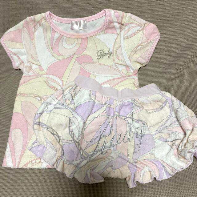 Rady(レディー)のちびRady マーブル　Tシャツ　かぼちゃパンツ　スニーカー  キッズ/ベビー/マタニティのベビー服(~85cm)(Ｔシャツ)の商品写真