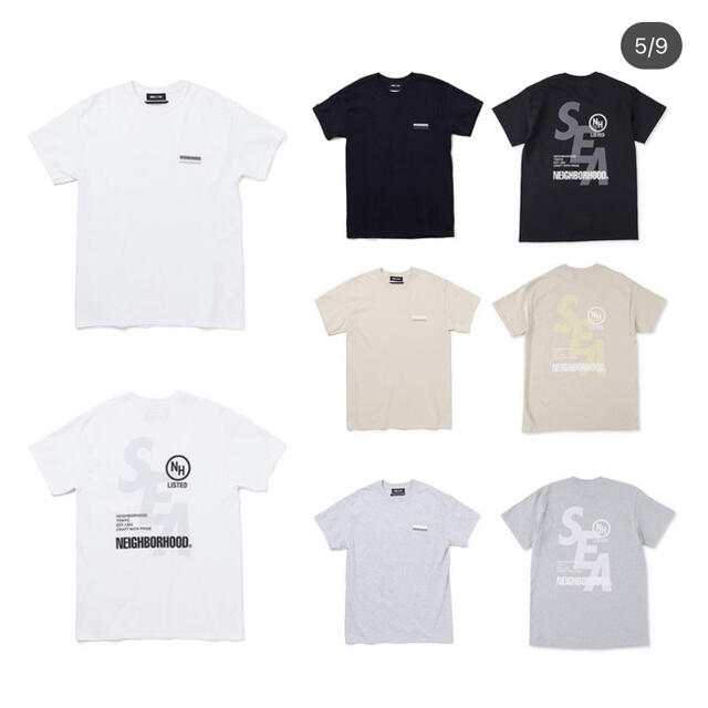 NEIGHBORHOOD(ネイバーフッド)のwind and sea × neighborhood T-shirt 黒　M メンズのトップス(Tシャツ/カットソー(半袖/袖なし))の商品写真