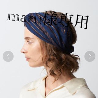 ビューティアンドユースユナイテッドアローズ(BEAUTY&YOUTH UNITED ARROWS)のLa Maison de LYLLIS エドナジャガードヘアバンド　ネイビー(ヘアバンド)