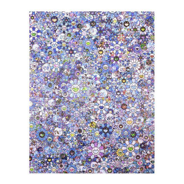 Jigsaw Puzzle SKULLS FLOWERS BLUE SIGNAL