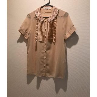 スコットクラブ(SCOT CLUB)のSCOT CLUB⭐︎  ベージュトップス　サイズ38(カットソー(半袖/袖なし))