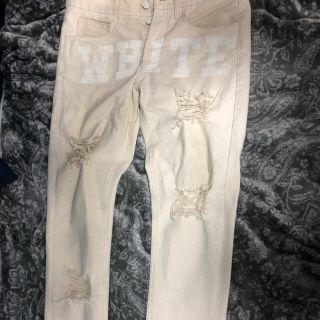 オフホワイト(OFF-WHITE)のoffwhite  ジーンズ白(デニム/ジーンズ)