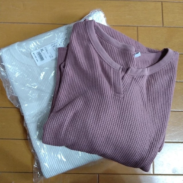 UNIQLO(ユニクロ)の新品 UNIQLO ワッフルワンピース XL ２枚セット レディースのワンピース(ロングワンピース/マキシワンピース)の商品写真