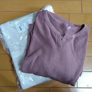 ユニクロ(UNIQLO)の新品 UNIQLO ワッフルワンピース XL ２枚セット(ロングワンピース/マキシワンピース)