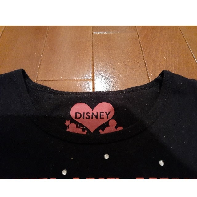 Disney(ディズニー)のミッキーミニー中古Tシャツ　黒色　難あり キッズ/ベビー/マタニティのキッズ服女の子用(90cm~)(Tシャツ/カットソー)の商品写真