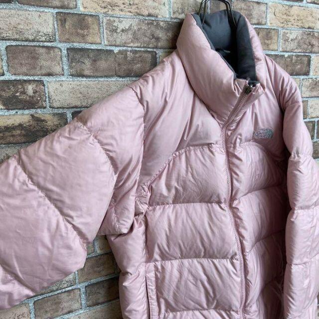 ●ザノースフェイス● ジップアップダウンジャケット　700ヒィルパワー　ピンク レディースのジャケット/アウター(ダウンジャケット)の商品写真