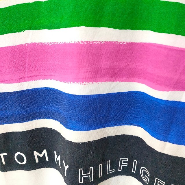 TOMMY HILFIGER(トミーヒルフィガー)の美品 トミーヒルフィガー トリコロール柄 半袖Tシャツ カットソー メンズ XS メンズのトップス(Tシャツ/カットソー(半袖/袖なし))の商品写真