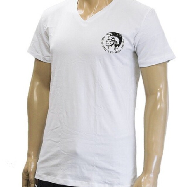 新品☆ディーゼルMサイズ白　ブレイブマンワンポイント　Tシャツ　メンズ
