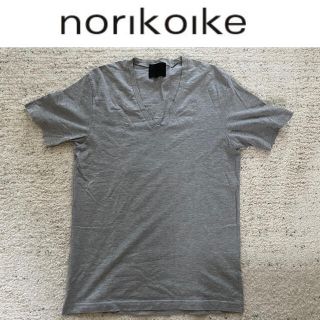 ノリコイケ(norikoike)のノリコイケ　Tシャツ　グレーVネック(Tシャツ/カットソー(半袖/袖なし))