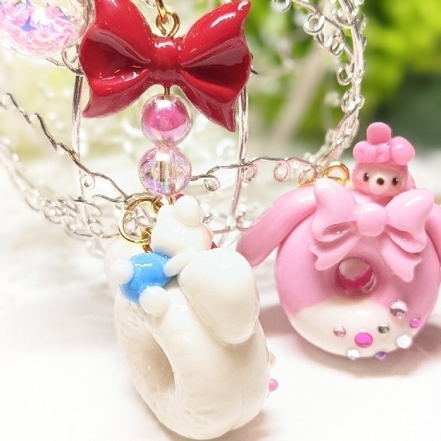 クマキティ ドーナツ ハンドメイド スイーツデコ キーホルダー 2