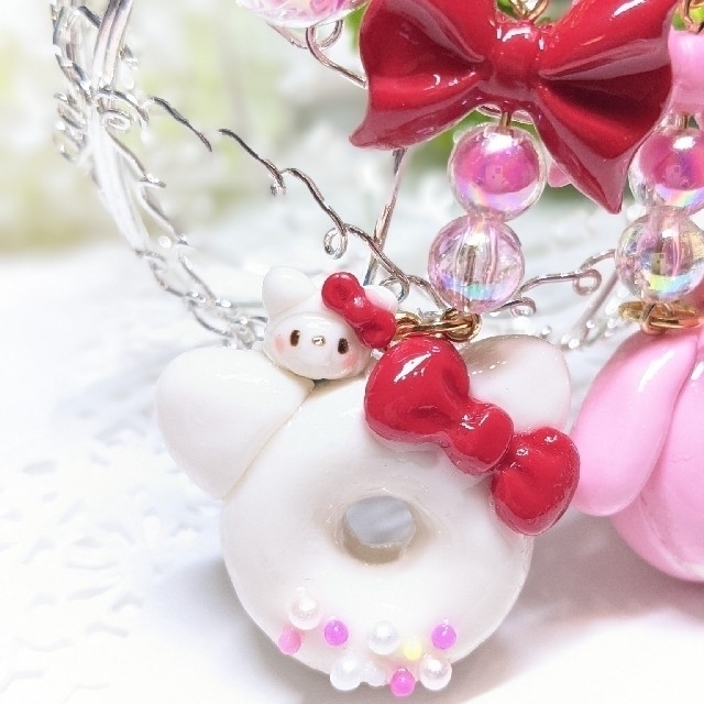 クマキティ ドーナツ ハンドメイド スイーツデコ キーホルダー 3