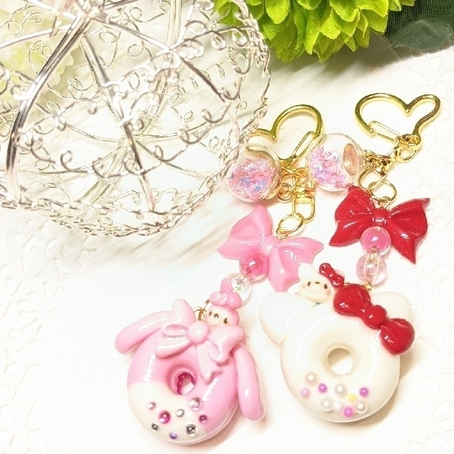 クマキティ ドーナツ ハンドメイド スイーツデコ キーホルダー 5