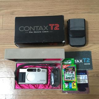 【美品】CONTAX T2  フィルム3本おまけ付き(フィルムカメラ)