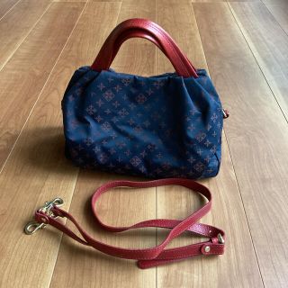 極美品✨ラシットカラーハンドル 2way ハンドバッグ ショルダー バイカラー