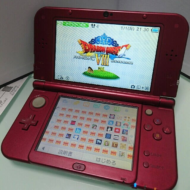 【極美品！ソフト内蔵あり完動品】 new3DS LL 　ドラクエ8