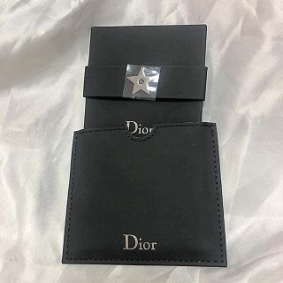 クリスチャンディオール(Christian Dior)の【新品】ディオール ブラック カバー付き ハンドミラー 手鏡 非売品(ミラー)