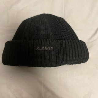 エクストララージ(XLARGE)のxlarge ショートビーニー　黒　コムドット　ゆうた(ニット帽/ビーニー)