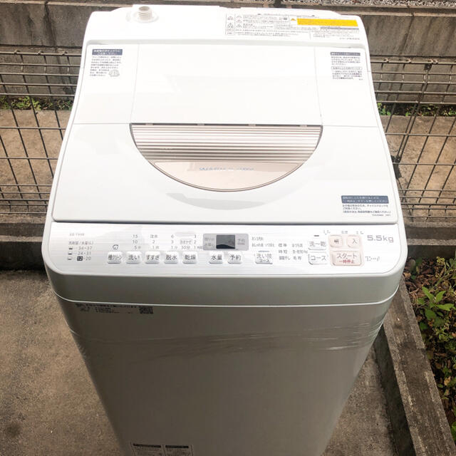 美品✨【2018年製】シャープ タテ型洗濯乾燥機 5.5kg ES-TX5B 6