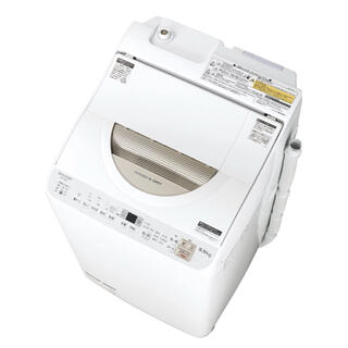 洗濯機　ゴールドパネル　シャープ　コンパクト　カビの映えない穴無しドラム