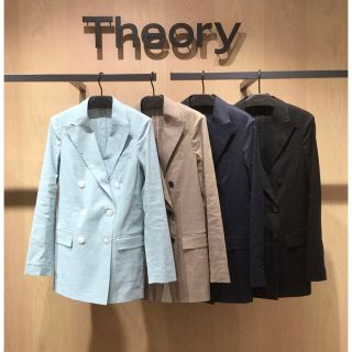 セオリー(theory)のTheory 20ss リネンダブルジャケット(ノーカラージャケット)