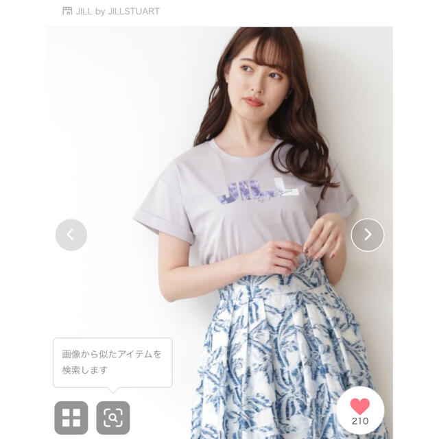 JILL by JILLSTUART(ジルバイジルスチュアート)のジルバイ　ロゴフォトシルケットTシャツ　 メンズのトップス(Tシャツ/カットソー(半袖/袖なし))の商品写真