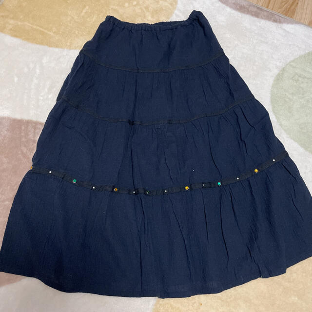 ジュニアティアードスカート　ロングスカート　美品 キッズ/ベビー/マタニティのキッズ服女の子用(90cm~)(スカート)の商品写真