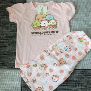 新品❣️120 すみっコぐらし　パジャマ　ピンク　半袖　ねこ　とかげ　くま　苺(パジャマ)