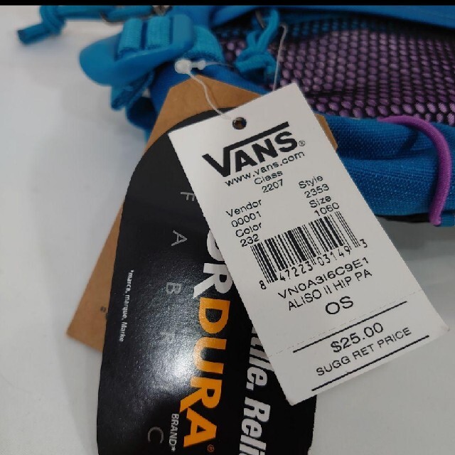 VANS(ヴァンズ)のVANS バンズ/ヒップパック/ウエストバッグ/ターコイズブルー メンズのバッグ(ボディーバッグ)の商品写真