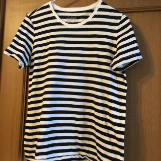 ムジルシリョウヒン(MUJI (無印良品))の無印良品　ボーダーTシャツ　XL(Tシャツ(半袖/袖なし))