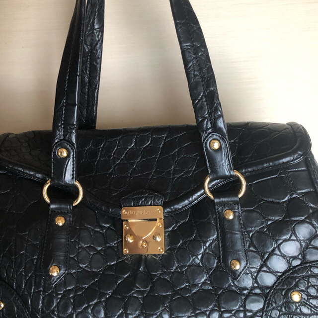 LEATHERJEWELS レザージュエルズ クリスタルクロコダイル 黒レザー-