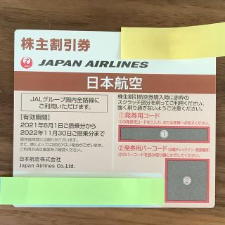 ジャル(ニホンコウクウ)(JAL(日本航空))のJAL株主割引券 1枚(ショッピング)