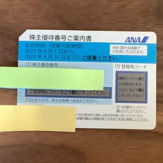 エーエヌエー(ゼンニッポンクウユ)(ANA(全日本空輸))のANA株主優待番号ご案内書 1枚(その他)