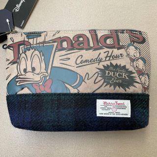 ハリスツイード(Harris Tweed)の新品 ディズニー ドナルドダック ハリスツイード ポーチ マスク 化粧ポーチ(ポーチ)