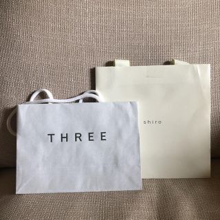 スリー(THREE)のTHREE shiro紙袋 ショップ袋 ショッパー(ショップ袋)