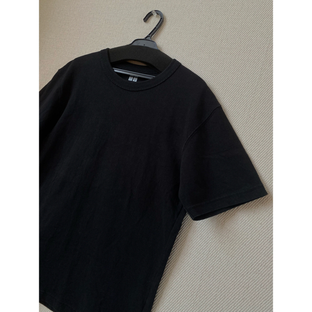 UNIQLO(ユニクロ)のUNIQLO ユニクロ　クルーネックt 半袖　黒　メンズ　Tシャツ メンズのトップス(Tシャツ/カットソー(半袖/袖なし))の商品写真
