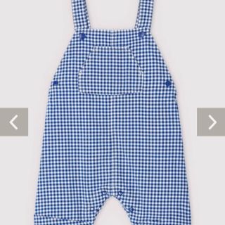 プチバトー(PETIT BATEAU)の◾️新品◾️プチバトー　チェックショートサロペット(カバーオール)