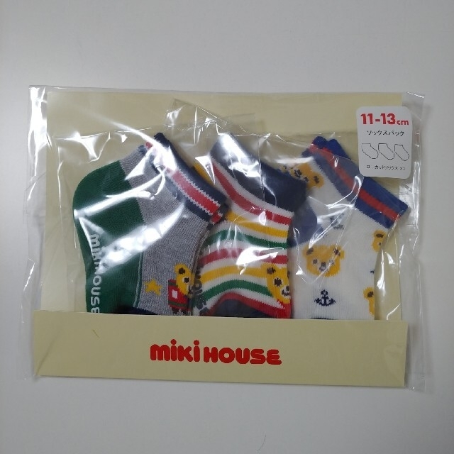 mikihouse(ミキハウス)のミキハウス　くつ下　紙袋あり999円 キッズ/ベビー/マタニティのこども用ファッション小物(靴下/タイツ)の商品写真