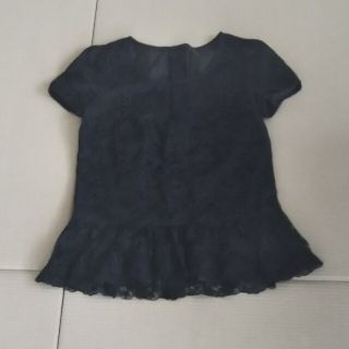 レッセパッセ(LAISSE PASSE)のLAlSSE PASSE 黒の総レーストップス(シャツ/ブラウス(半袖/袖なし))